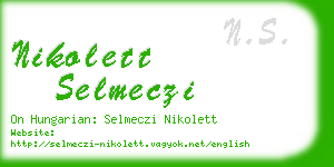 nikolett selmeczi business card